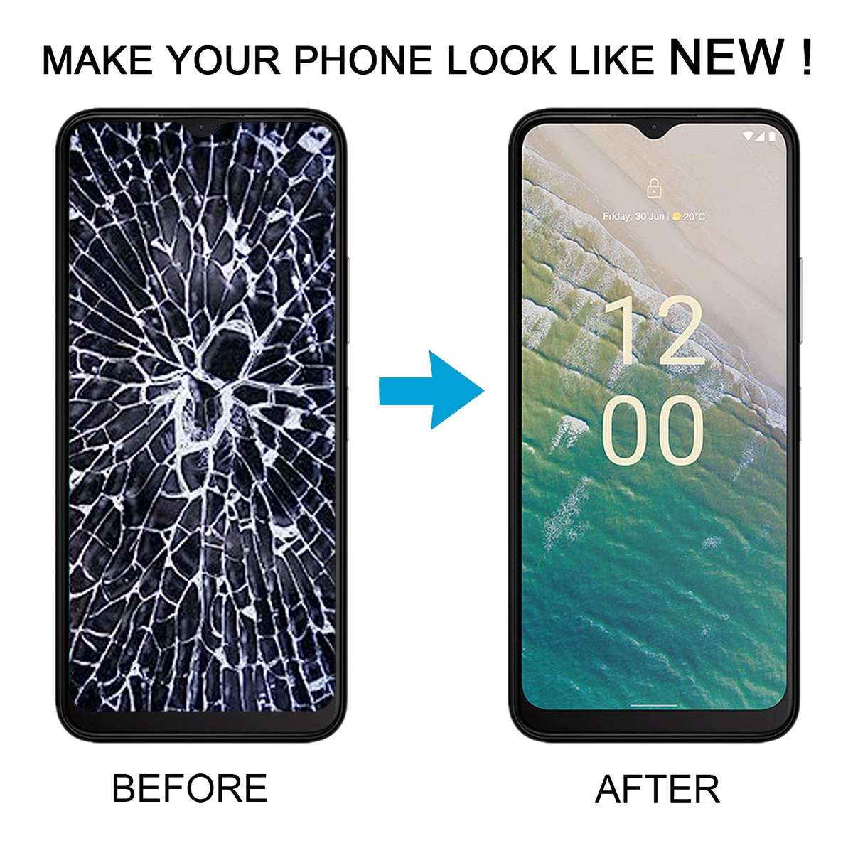 For Nokia C32 / C22 OEM LCD Screen with Digitizer Full Assembly
