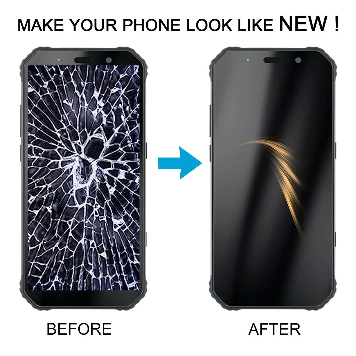 Original LCD Screen for AGM A9 JBL with Digitizer Full Assembly (Black)