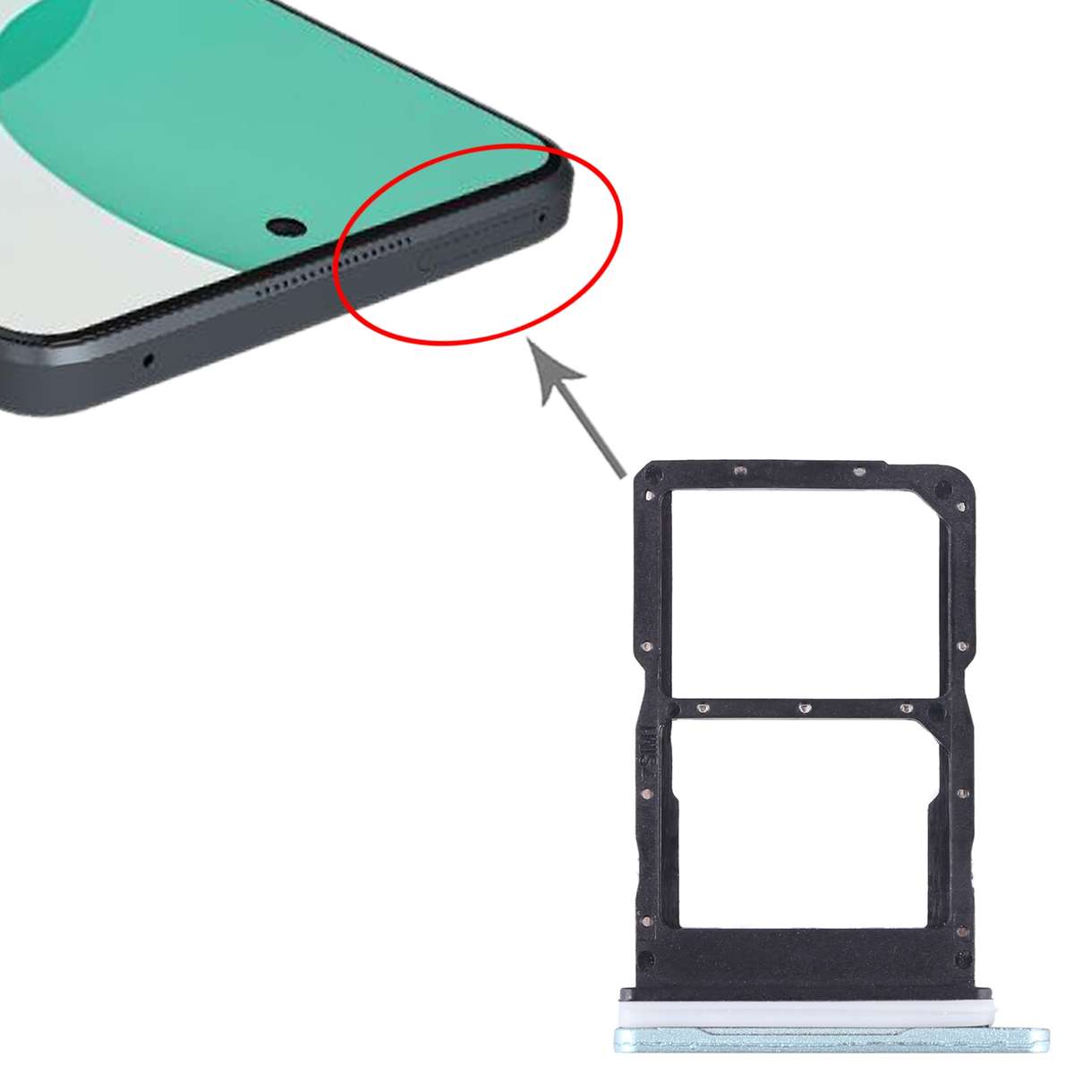 For Huawei Enjoy 60 Pro SIM + SIM Card Tray (Black)
