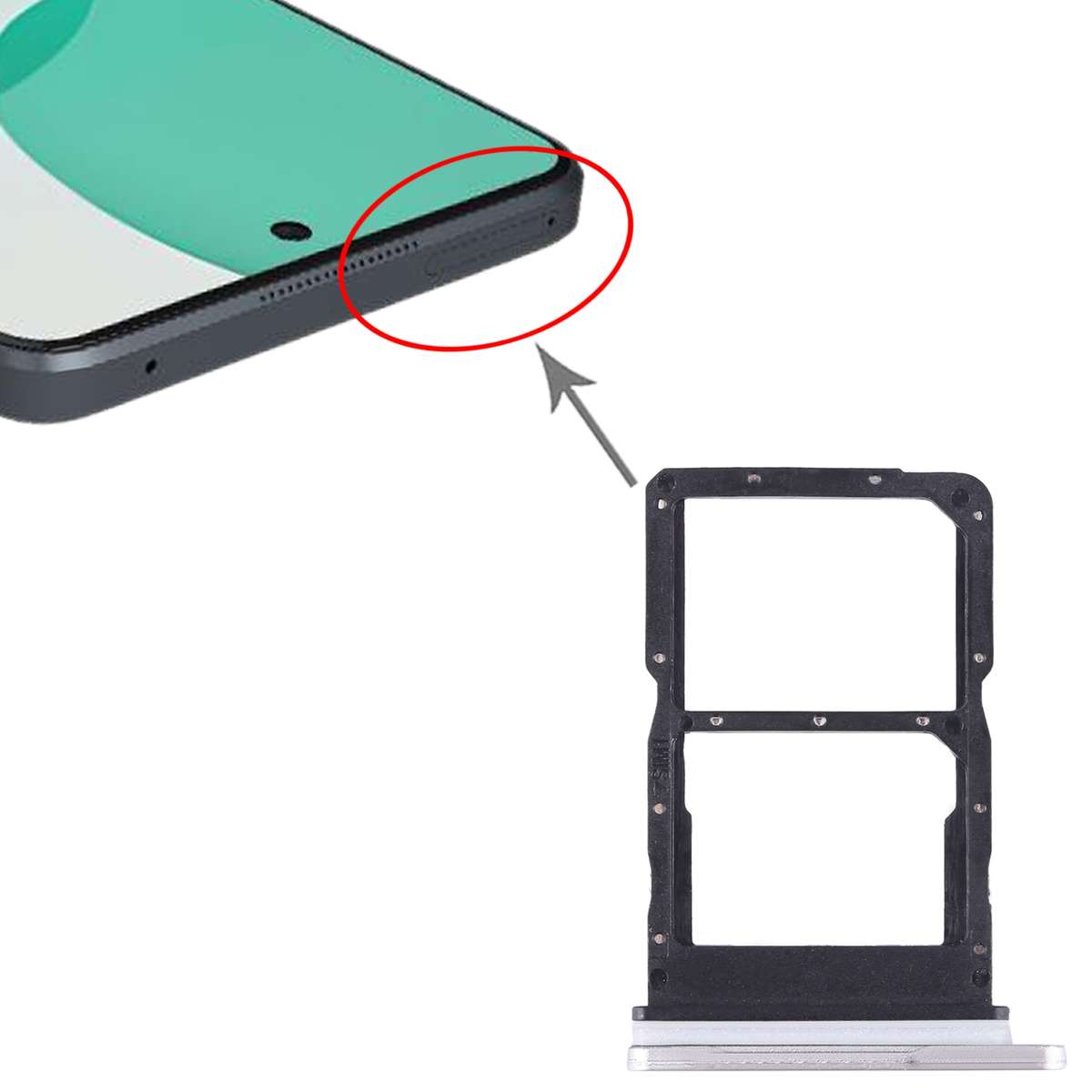For Huawei Enjoy 60 Pro SIM + SIM Card Tray (Black)
