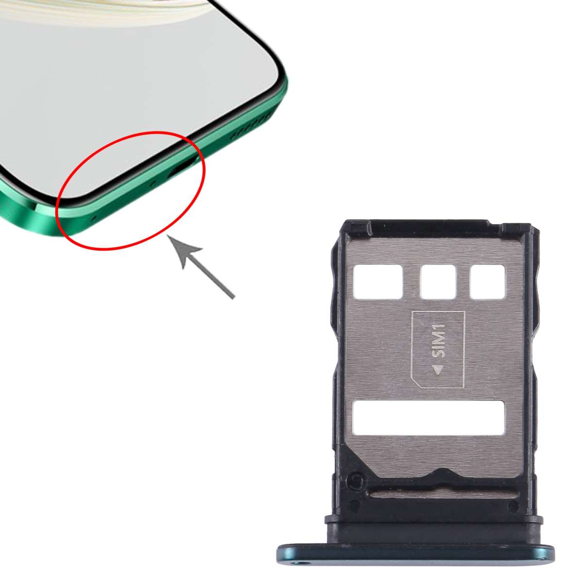 For Huawei Nzone S7 Pro 5G SIM Card Tray (Black)