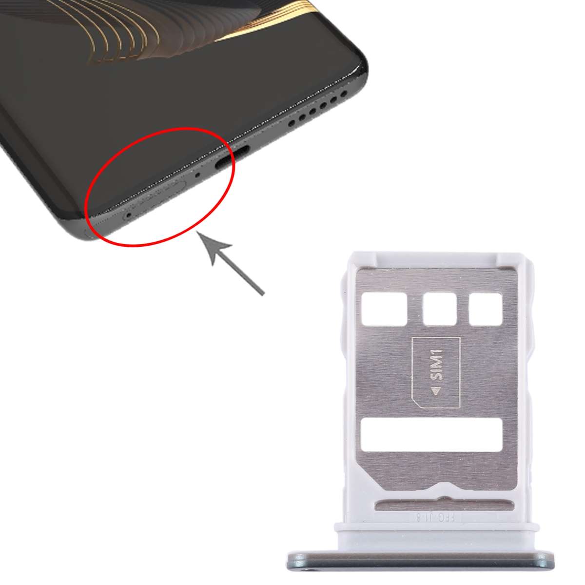 For Huawei nova 10 Pro SIM Card Tray (Black)
