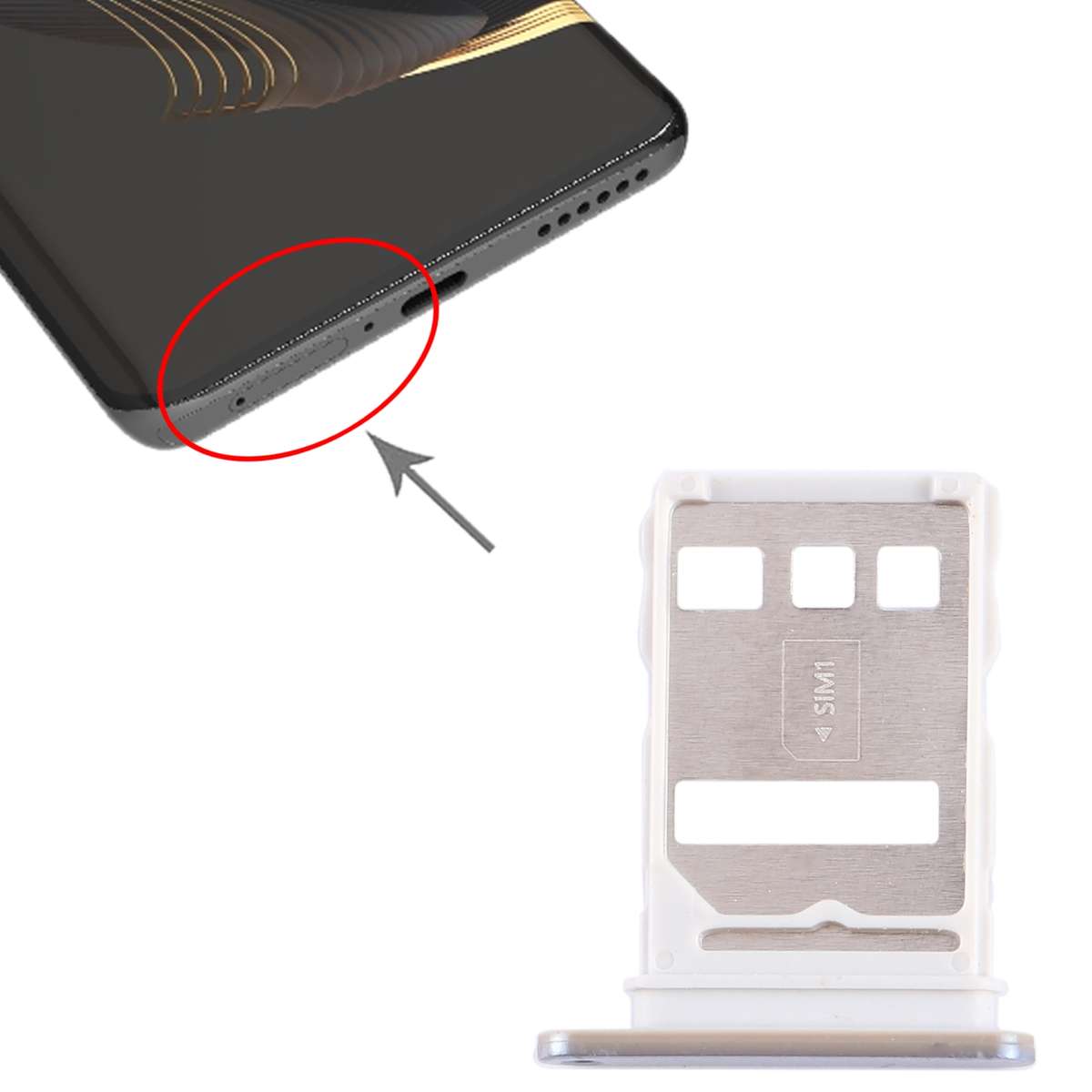For Huawei nova 10 Pro SIM Card Tray (Black)