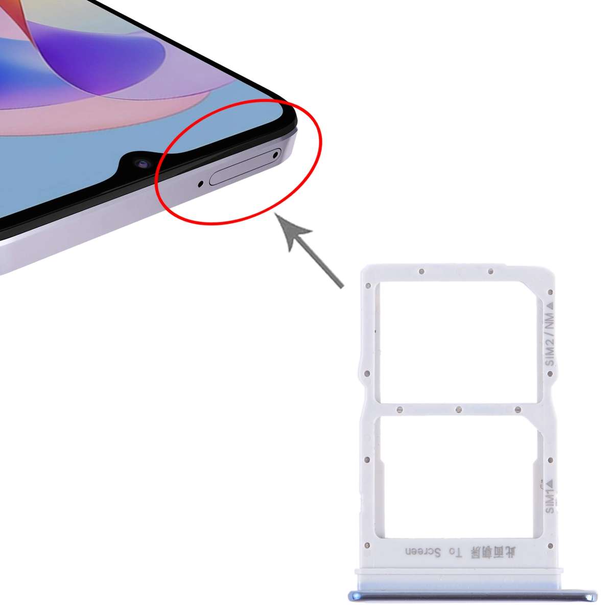 For Honor X10 Pro SIM + SIM / NM Card Tray (Black)