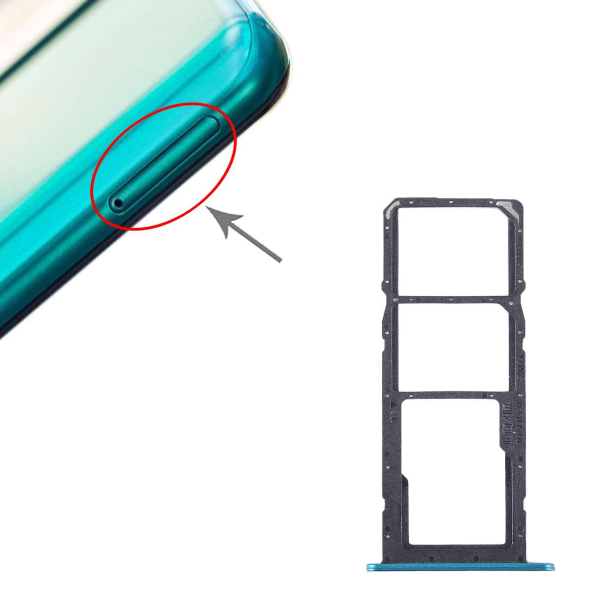 For Honor X10 Lite SIM + SIM + Micro SD Card Tray (Gold)