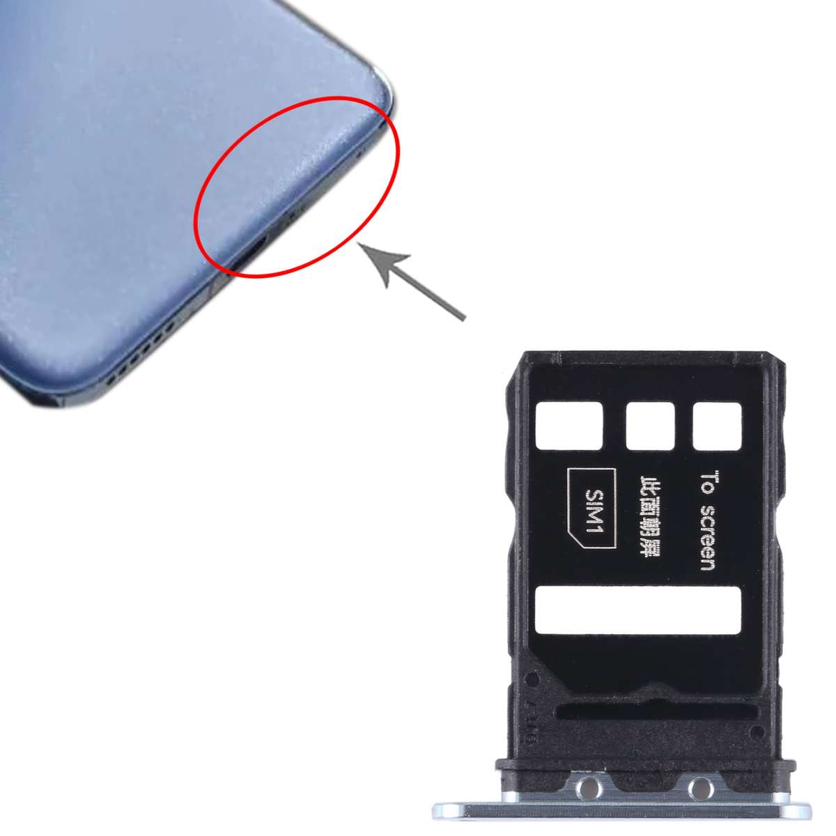 For Honor Magic5 SIM + SIM Card Tray (Black)