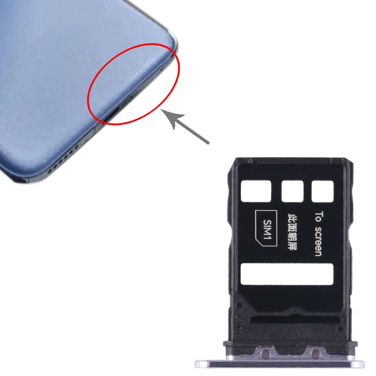 For Honor Magic5 SIM + SIM Card Tray (Black)