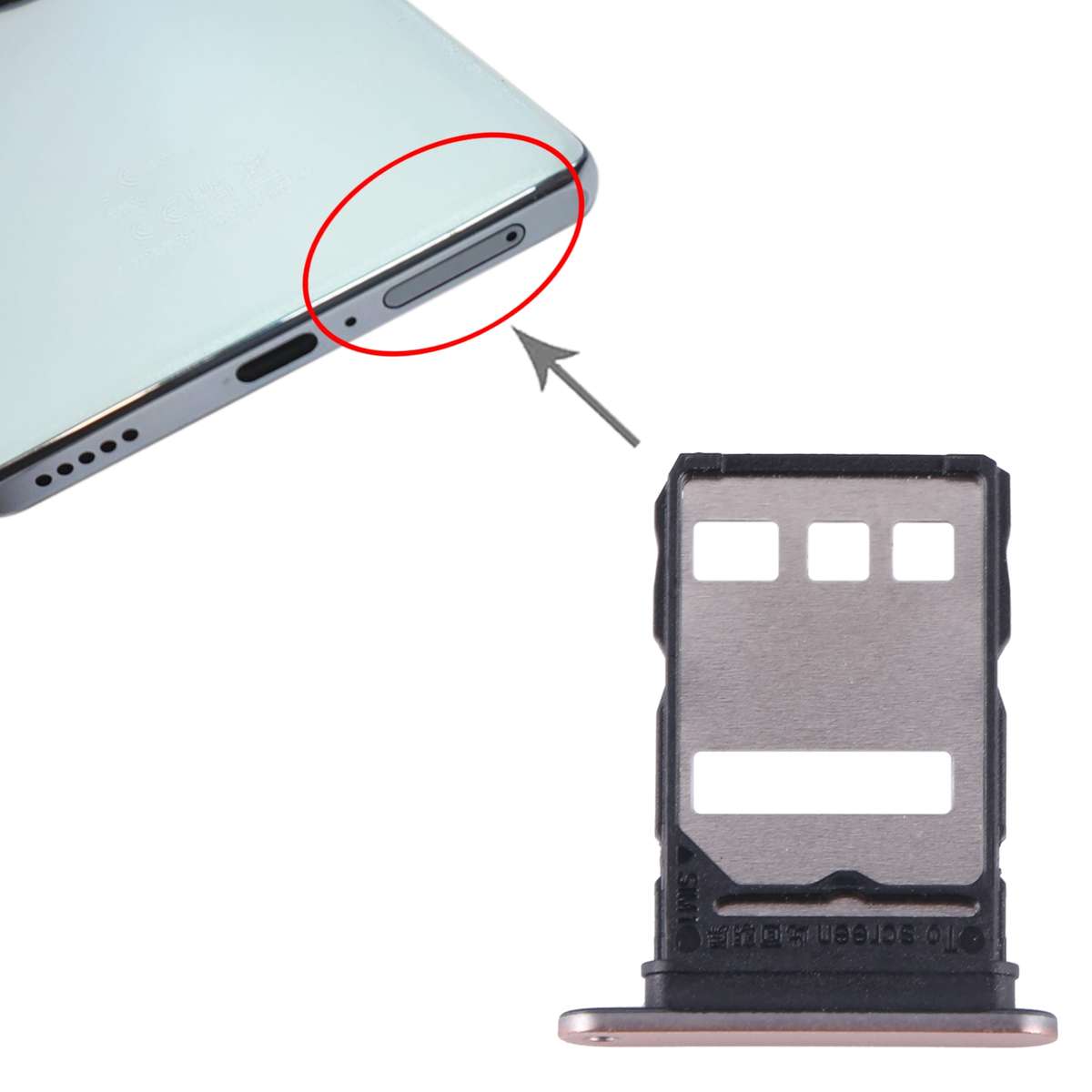 For Honor X9a SIM Card Tray (Black)