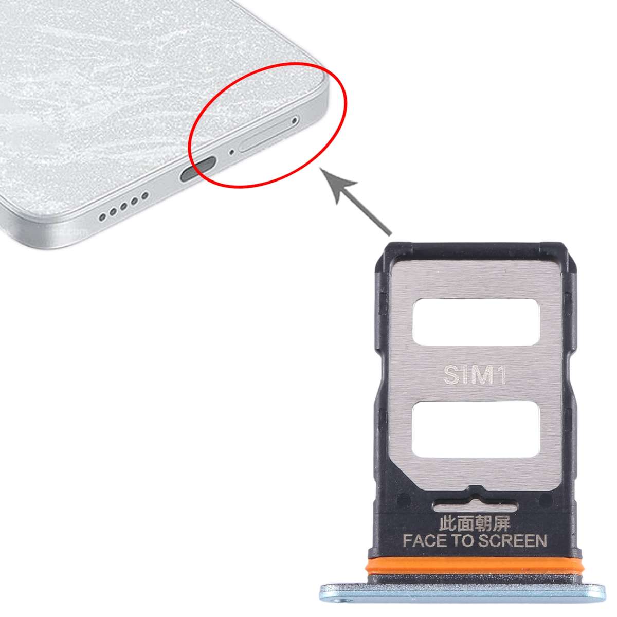 For Xiaomi Note 13 Pro SIM Card Tray + SIM Card Tray (Black)