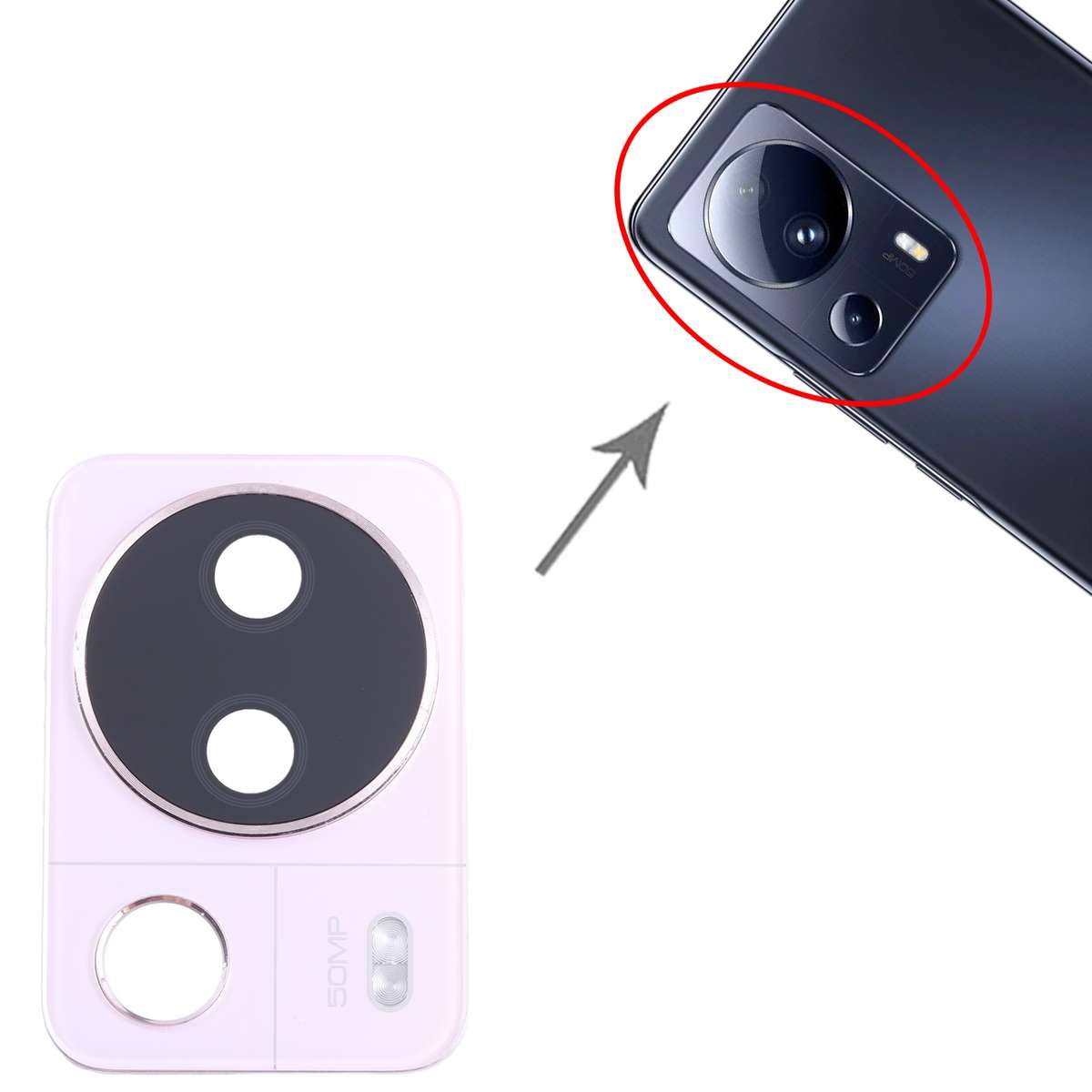 For Xiaomi Civi 2 Camera Lens Cover (Black)