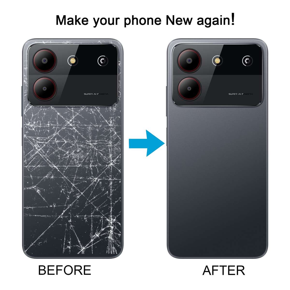 Battery Back Cover for ZTE Blade A54 (Grey)