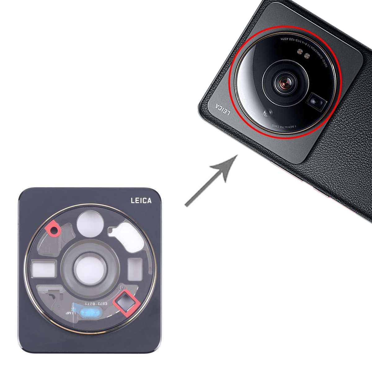 For Xiaomi 12s Ultra Camera Lens Cover (Black)