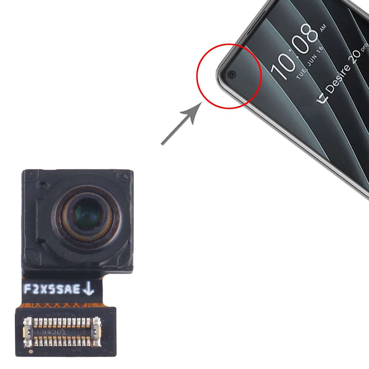 For HTC Desire 20 Pro Original Main Front Facing Camera