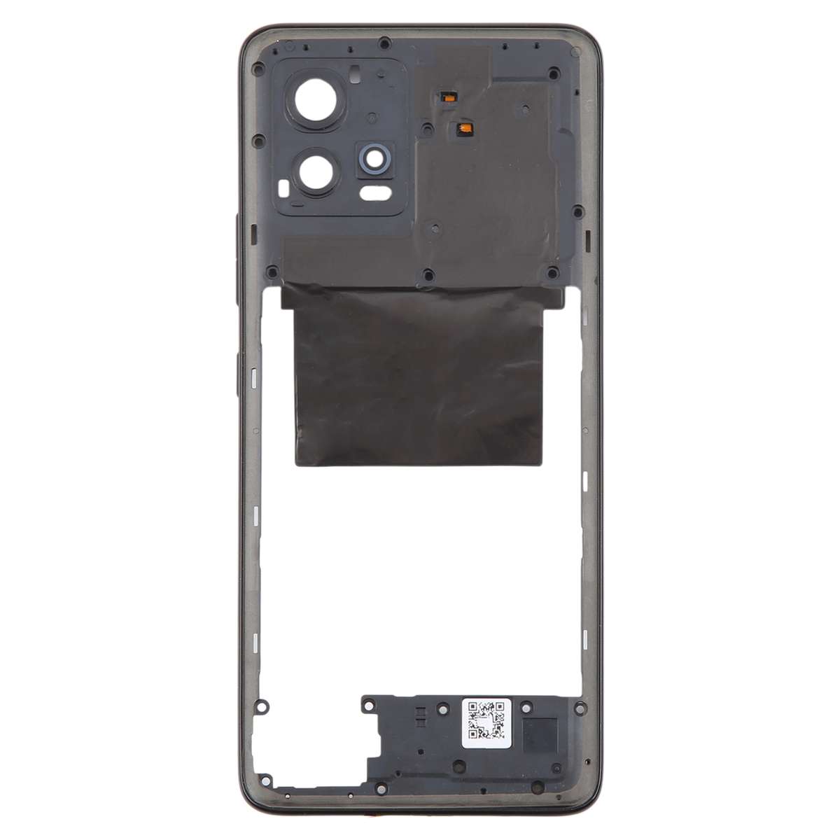 For Motorola Moto G72 Original Middle Frame Bezel Plate (Black)