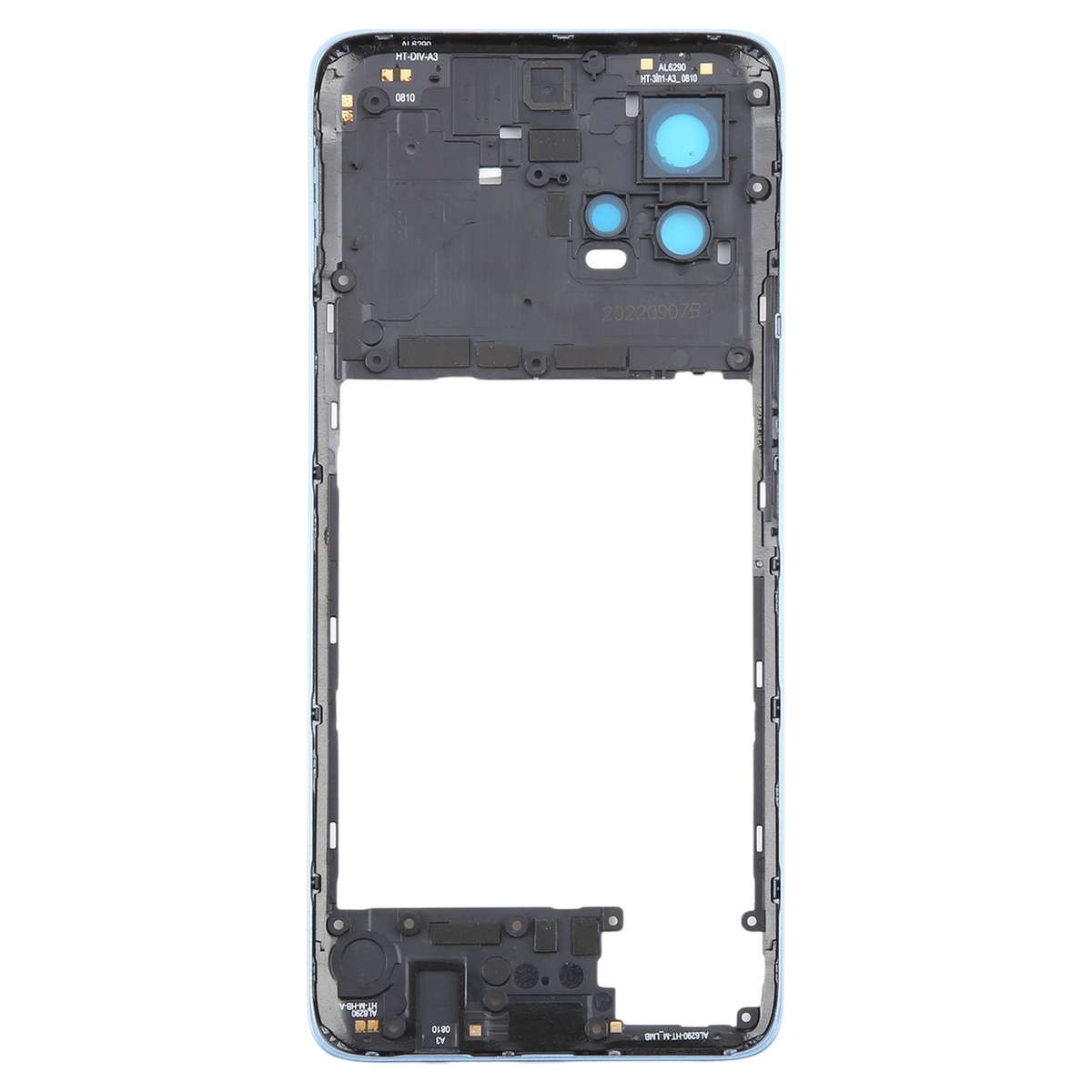 For Motorola Moto G72 Original Middle Frame Bezel Plate (Black)