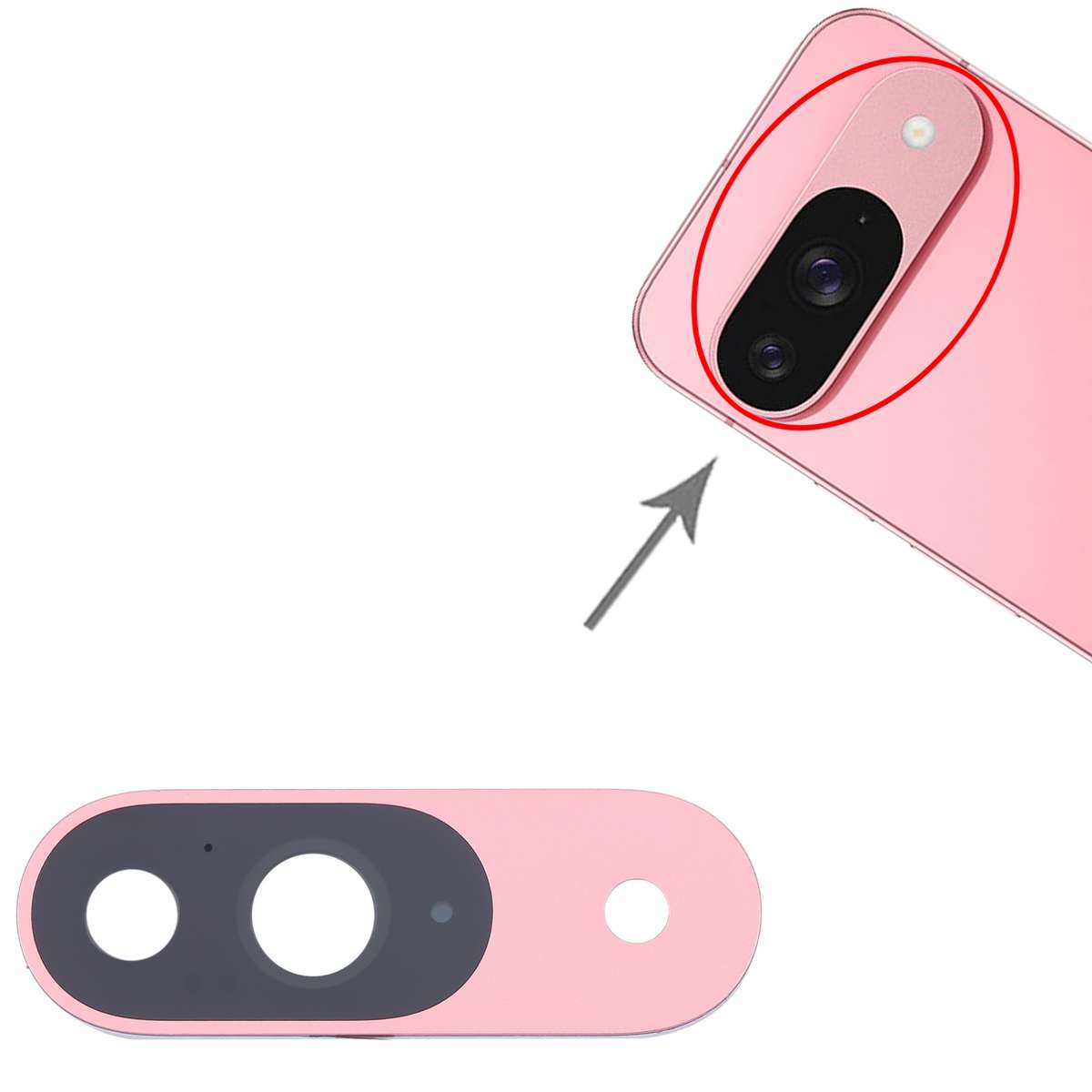For Google Pixel 9 Original Camera Lens Cover (Pink)