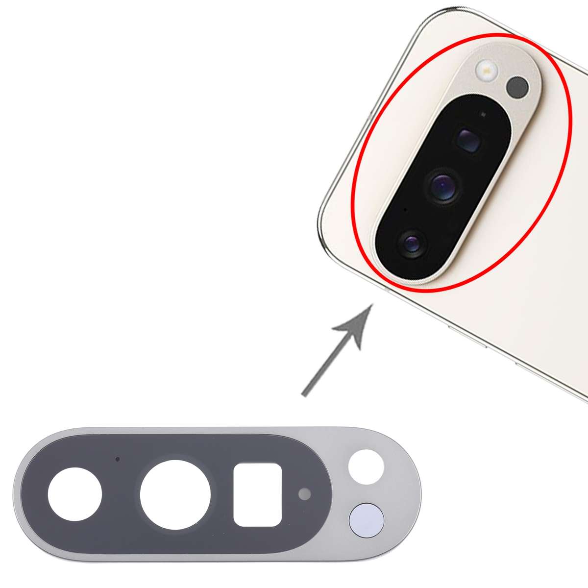 For Google Pixel 9 Pro Original Camera Lens Cover (Black)