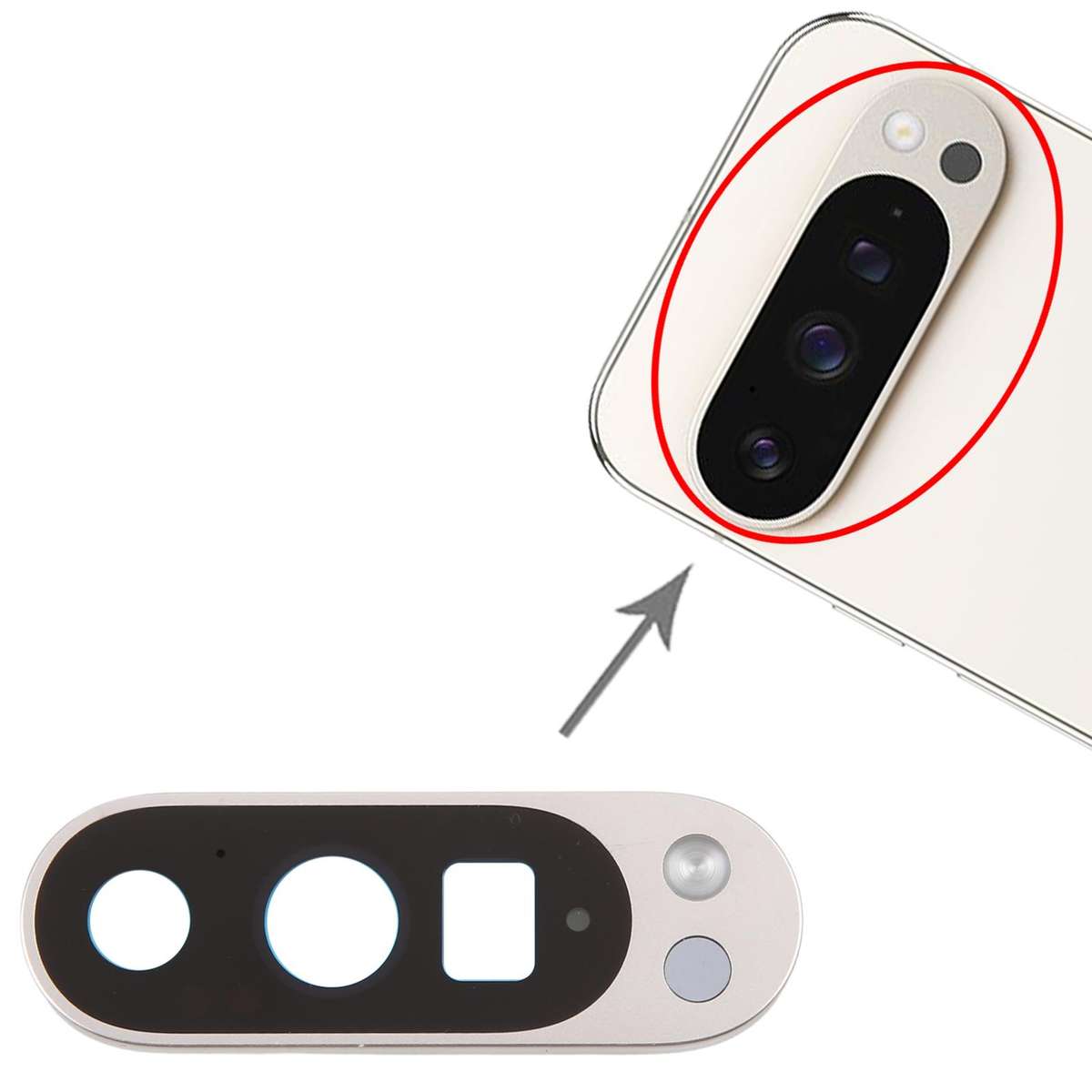 For Google Pixel 9 Pro Original Camera Lens Cover (Black)