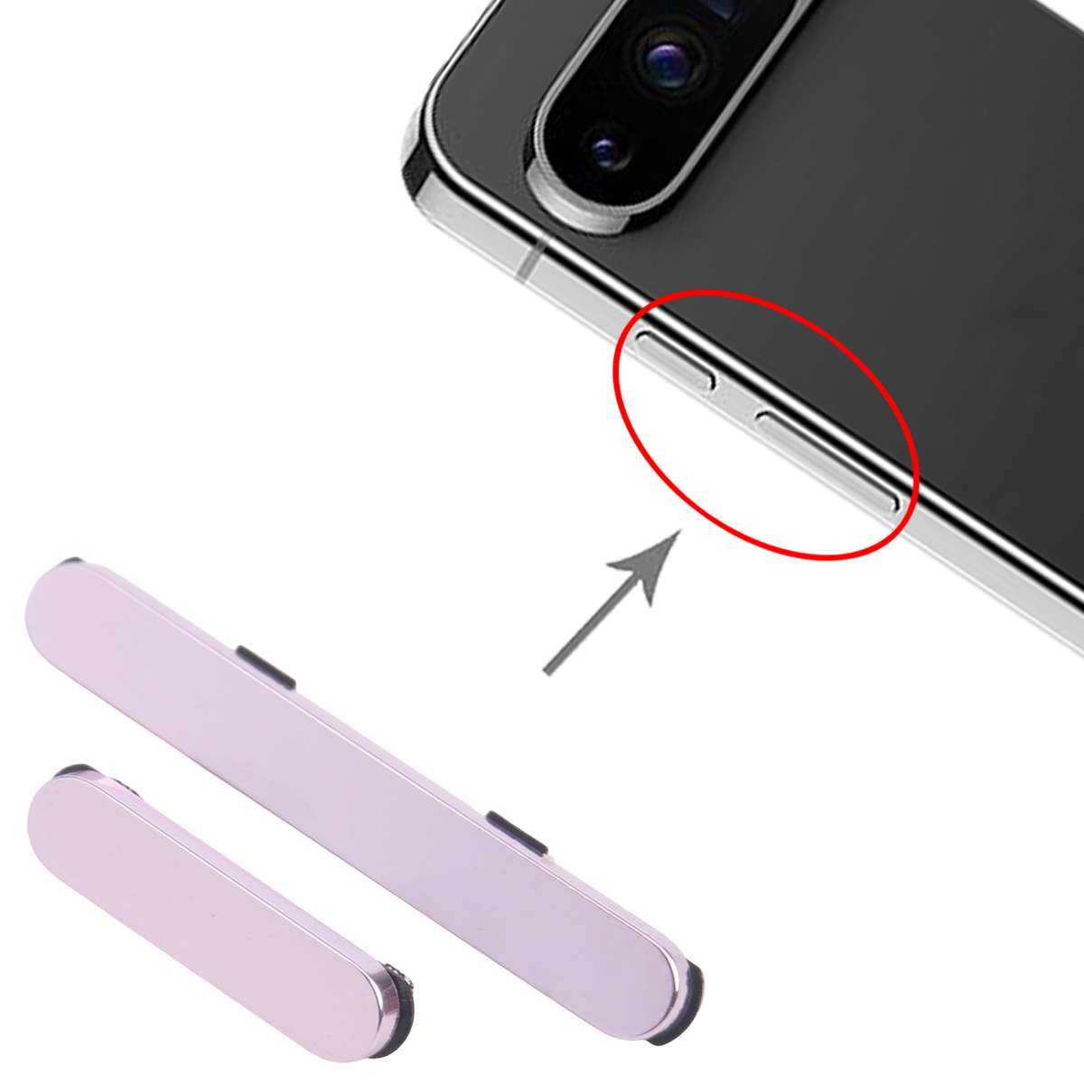 For Google Pixel 9 Pro Original Power Button and Volume Control Button (Black)