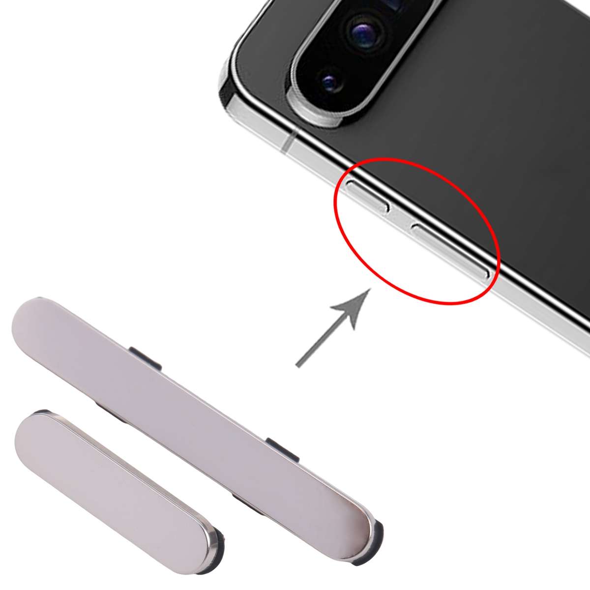 For Google Pixel 9 Pro Original Power Button and Volume Control Button (Black)