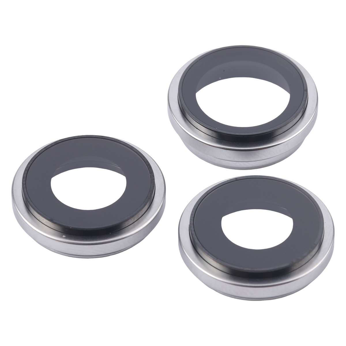 For iPhone 16 Pro Max 3pcs/Set Camera Lens Cover (Black)