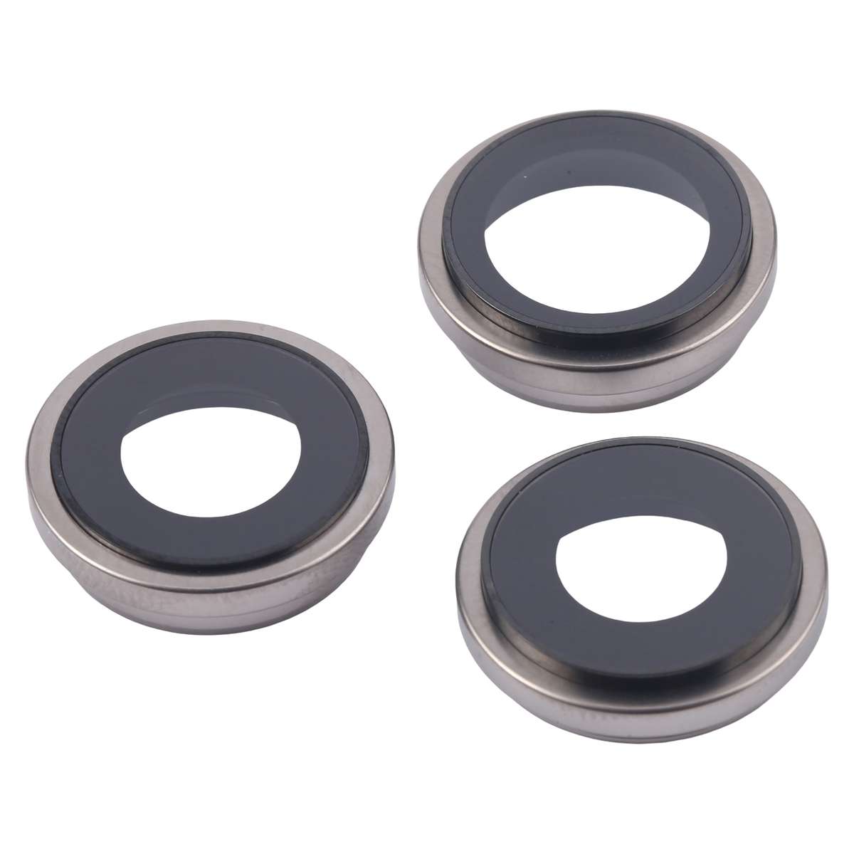 For iPhone 16 Pro Max 3pcs/Set Camera Lens Cover (Black)