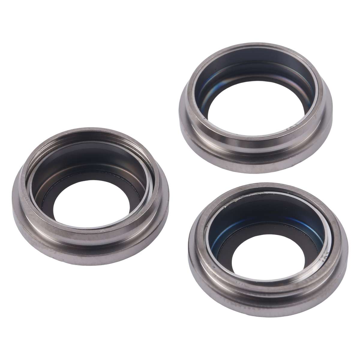 For iPhone 16 Pro Max 3pcs/Set Camera Lens Cover (Black)