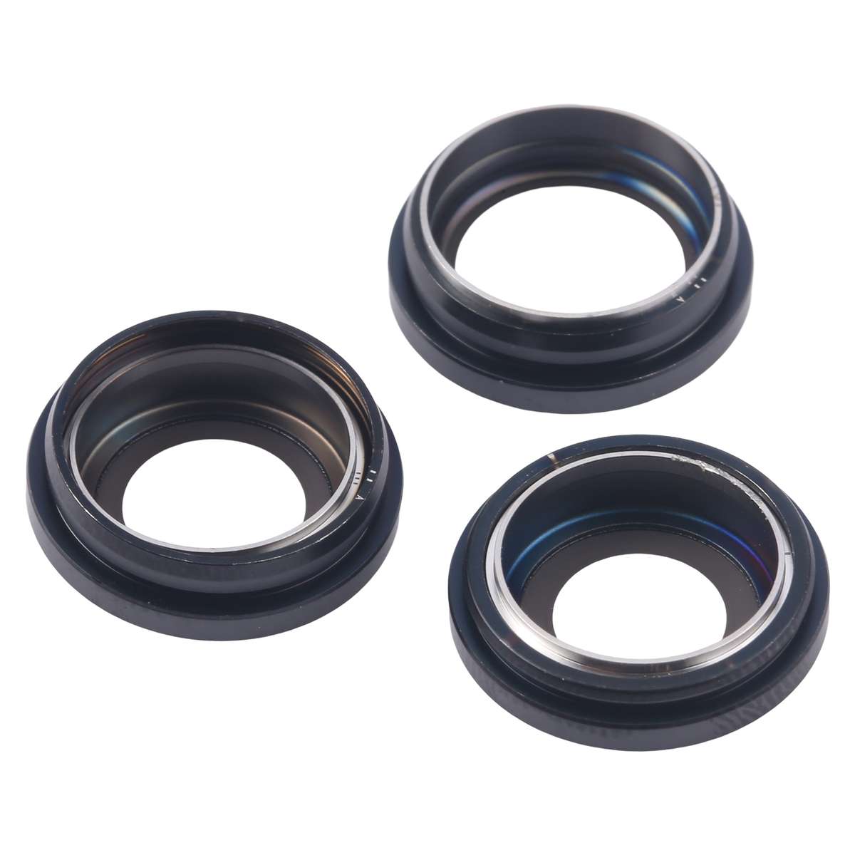 For iPhone 16 Pro 3pcs/Set Camera Lens Cover (Black)