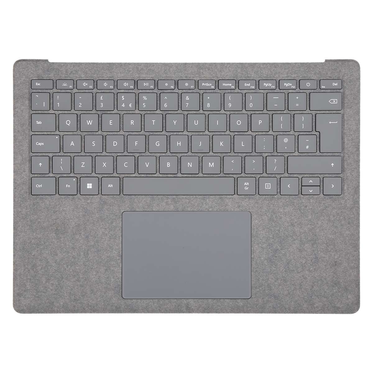 For Microsoft Surface Laptop 3 / 4 / 5 13.5 inch UK Keyboard with C Shell / Touch Board (Grey)