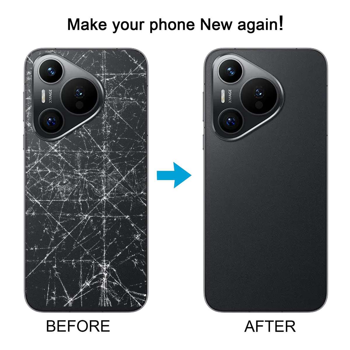 For Huawei Pura 70 Pro OEM Battery Back Cover(Black)