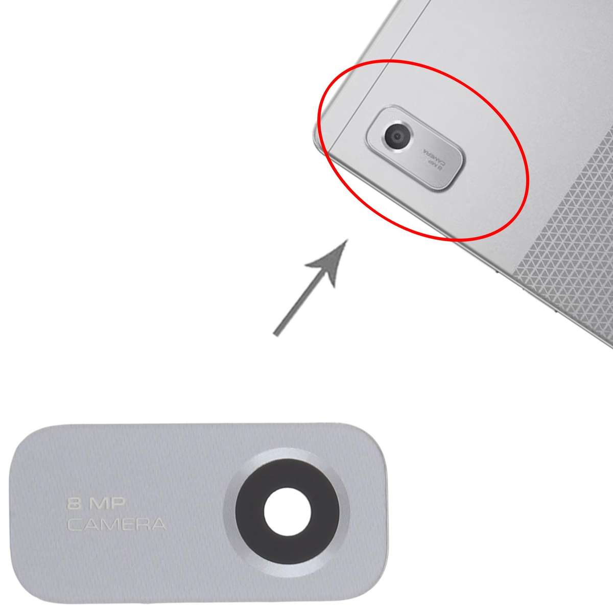 For Lenovo Tab M9 Original Back Camera Lens (Grey)