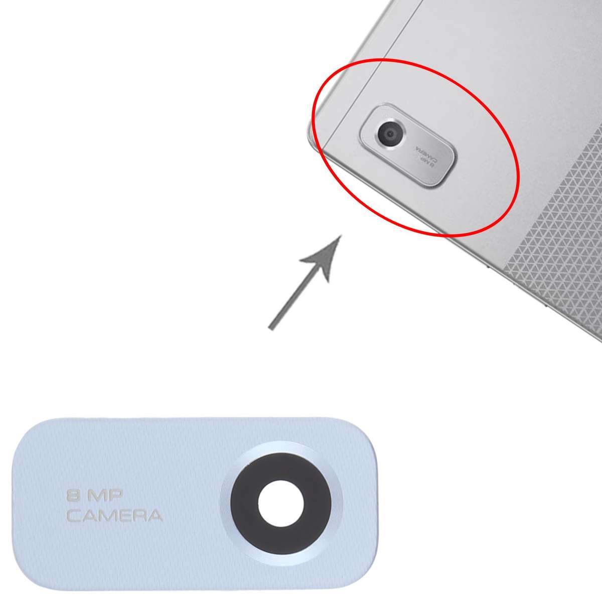 For Lenovo Tab M9 Original Back Camera Lens (Grey)
