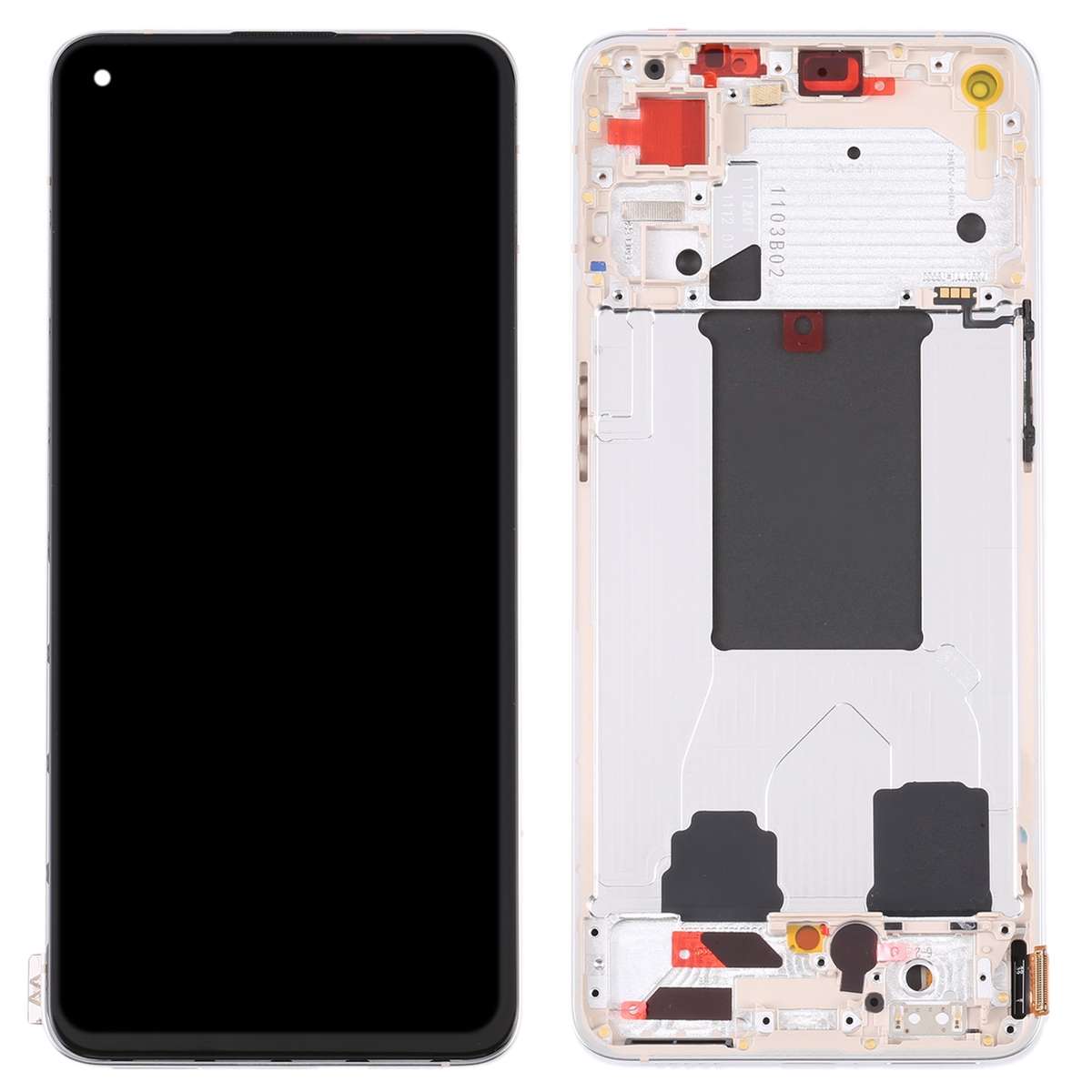 Original LCD Screen For OPPO Reno7 Pro 5G Digitizer Full Assembly with Frame (Black)