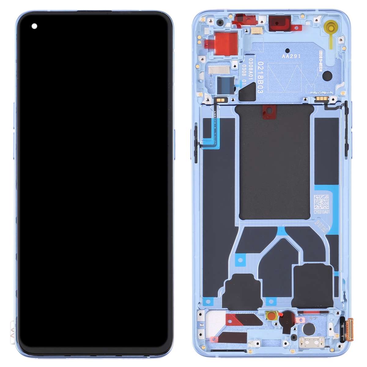 Original LCD Screen For OPPO Reno7 Pro 5G Digitizer Full Assembly with Frame (Black)