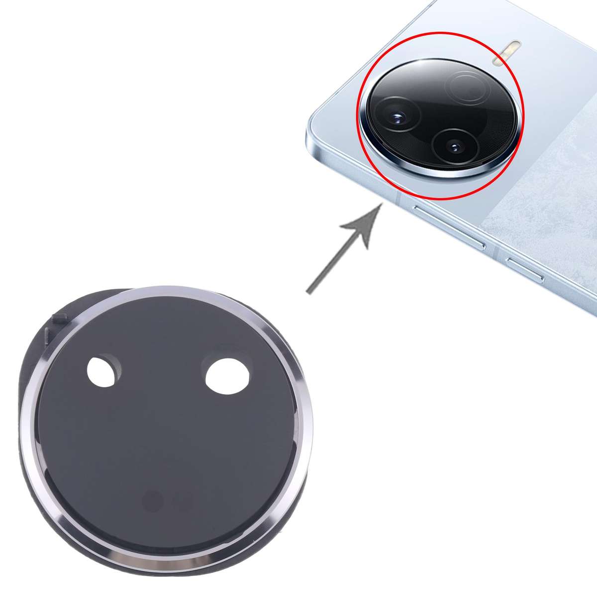 For Xiaomi Redmi K80 Original Rear Camera Lens Cover (Black)