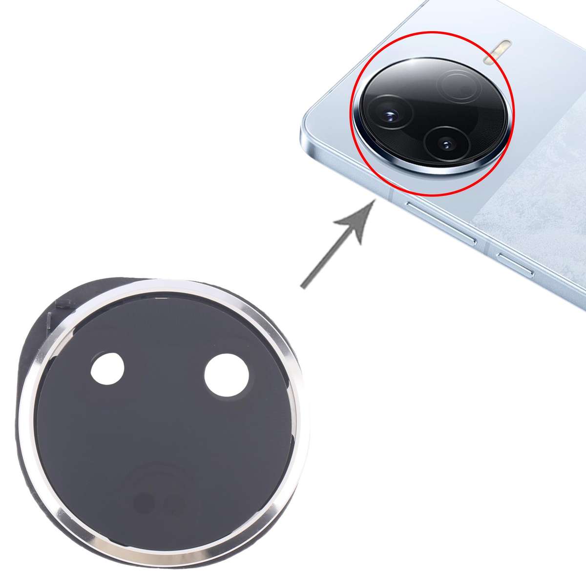 For Xiaomi Redmi K80 Original Rear Camera Lens Cover (Black)