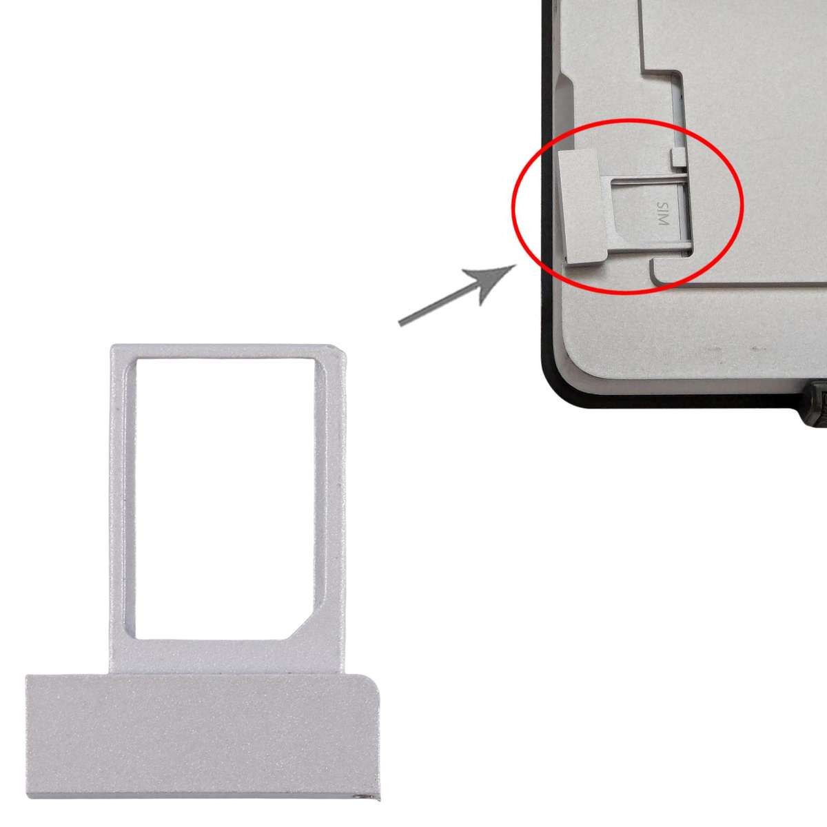 For Microsoft Surface Pro 5 1807 LTE SIM Card Tray (Silver)