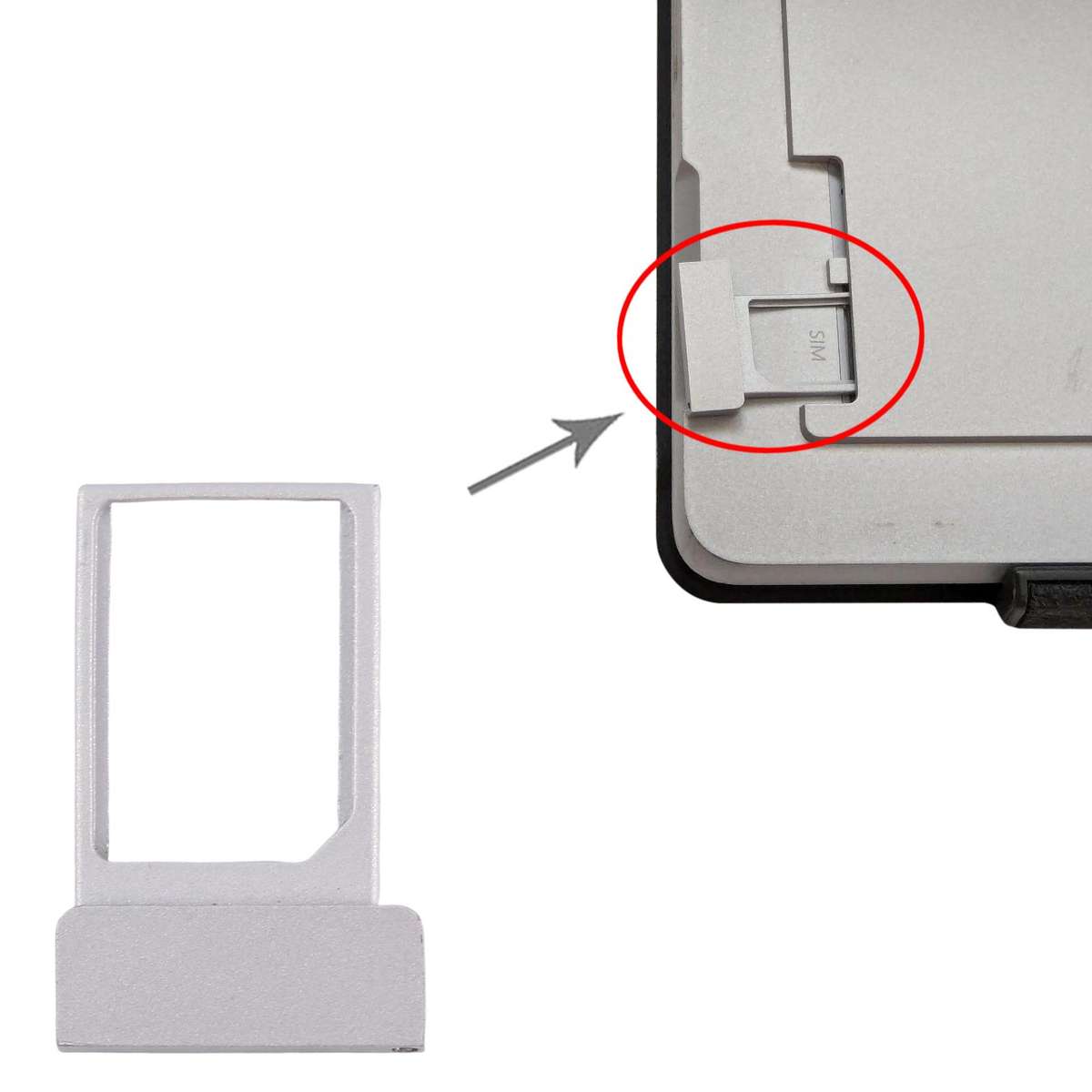 For Microsoft Surface Pro 7+ LTE SIM Card Tray (Silver)