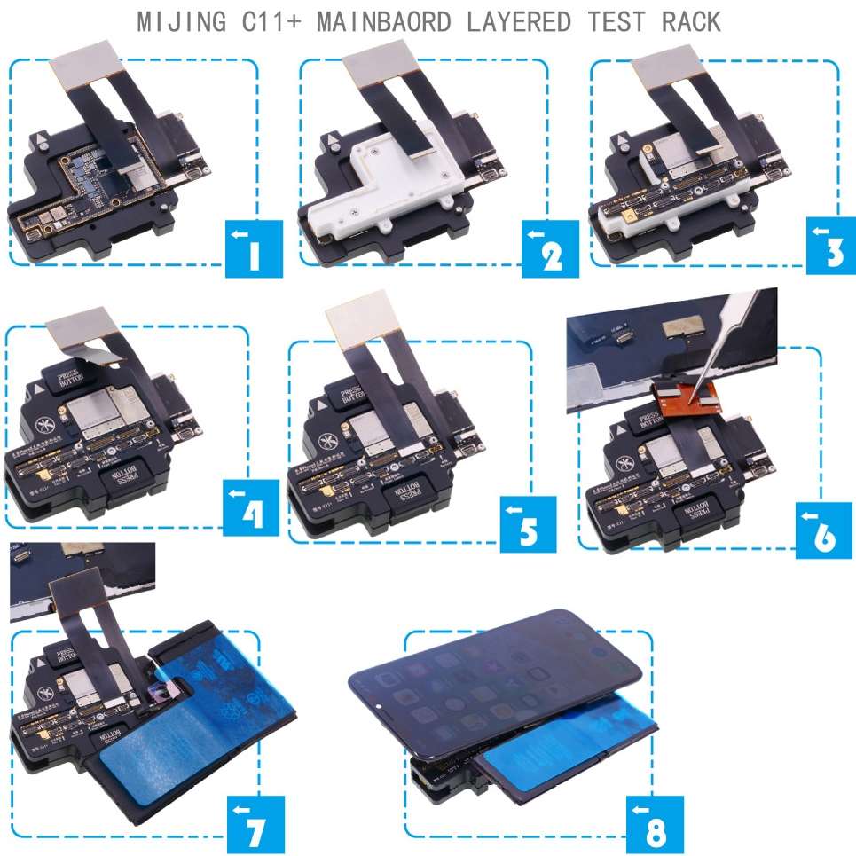 MiJing C11+ Main Board Function Testing Fixture For iPhone X