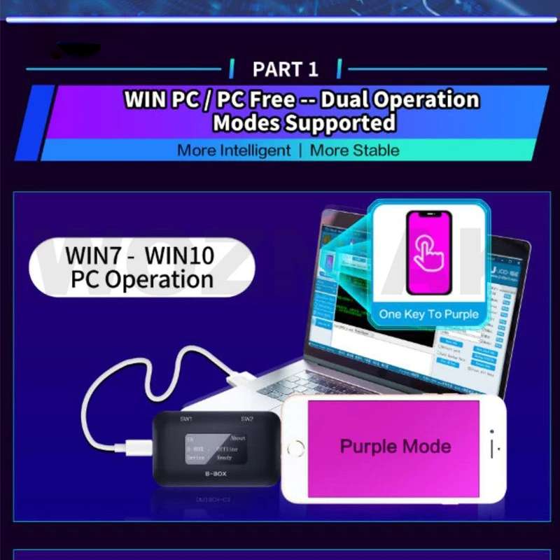 B-BOX Hard Disk Reading Writing Change SN Programming with 1.3 inch Screen for iPhone 7-11