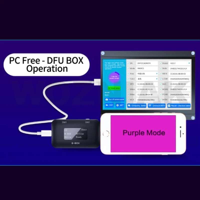 B-BOX Hard Disk Reading Writing Change SN Programming with 1.3 inch Screen for iPhone 7-11