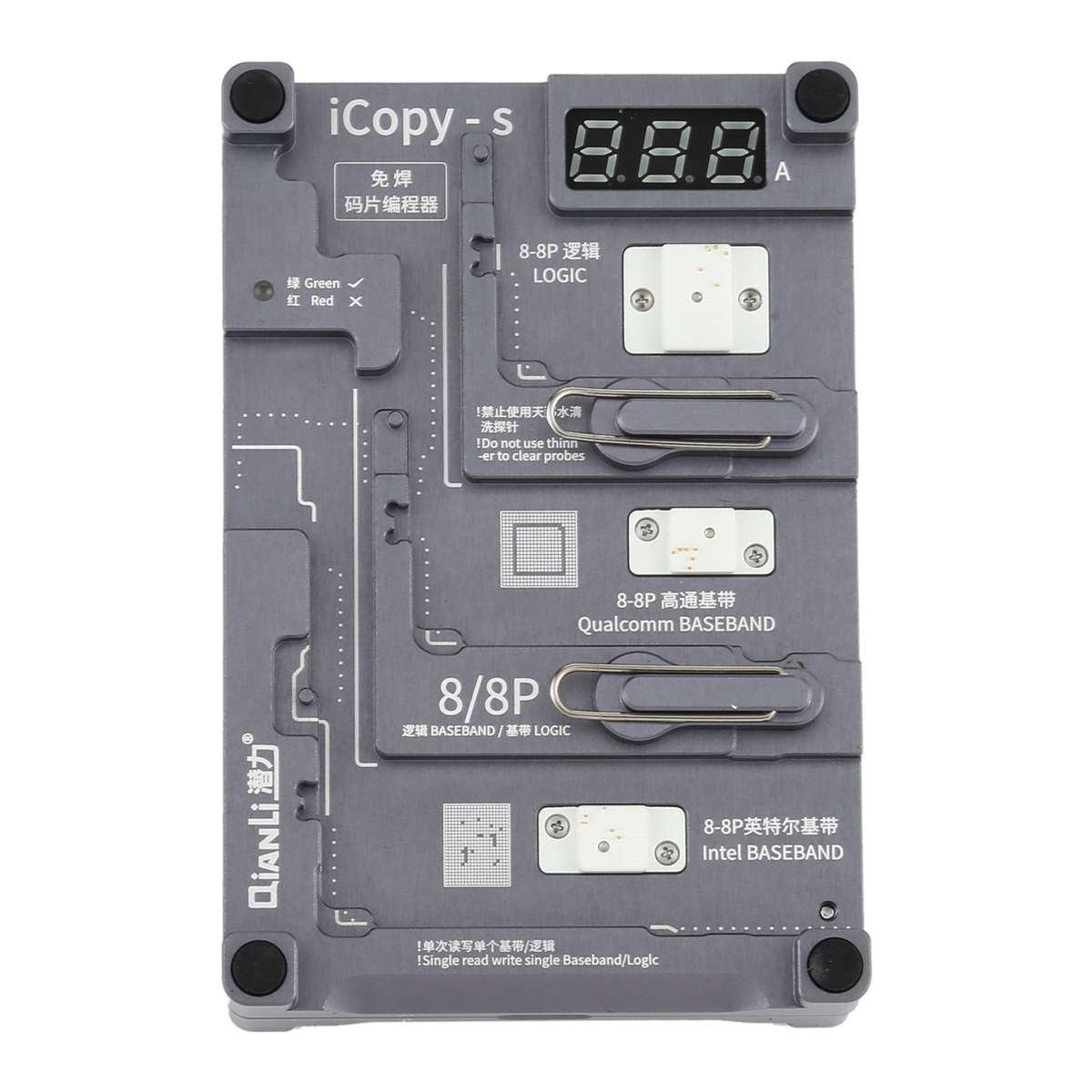 Qianli iCopy-S Double Sided Chip Test Stand 4 in1 Logic Baseband EEPROM Chip Non-removal For iPhone