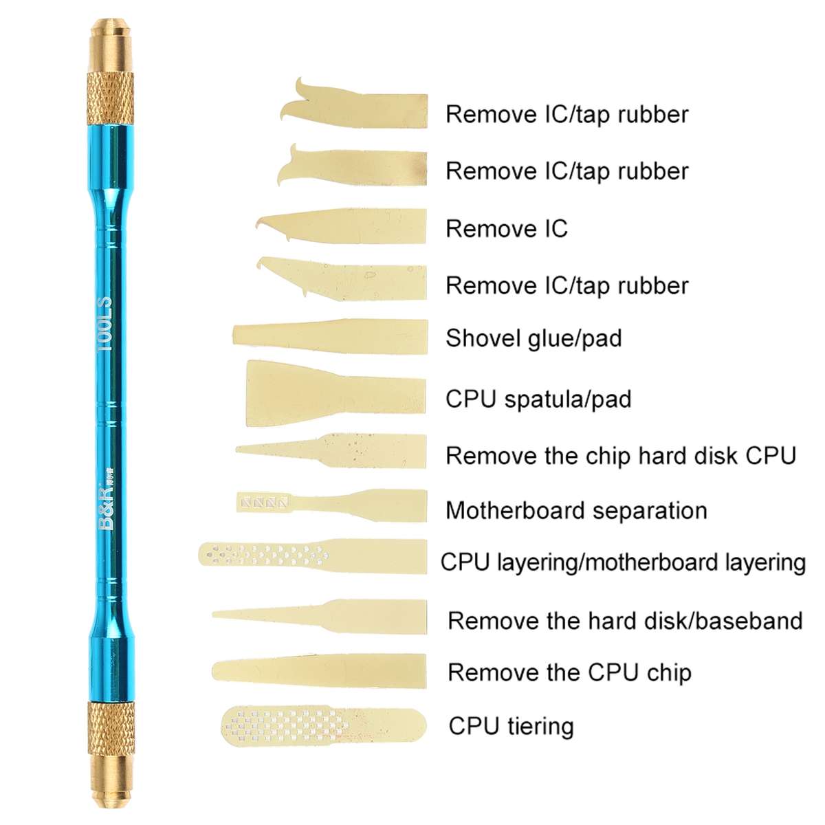 B&R C-013 13 in 1 Multi-Function CPU Glue Disassemble Knife Set
