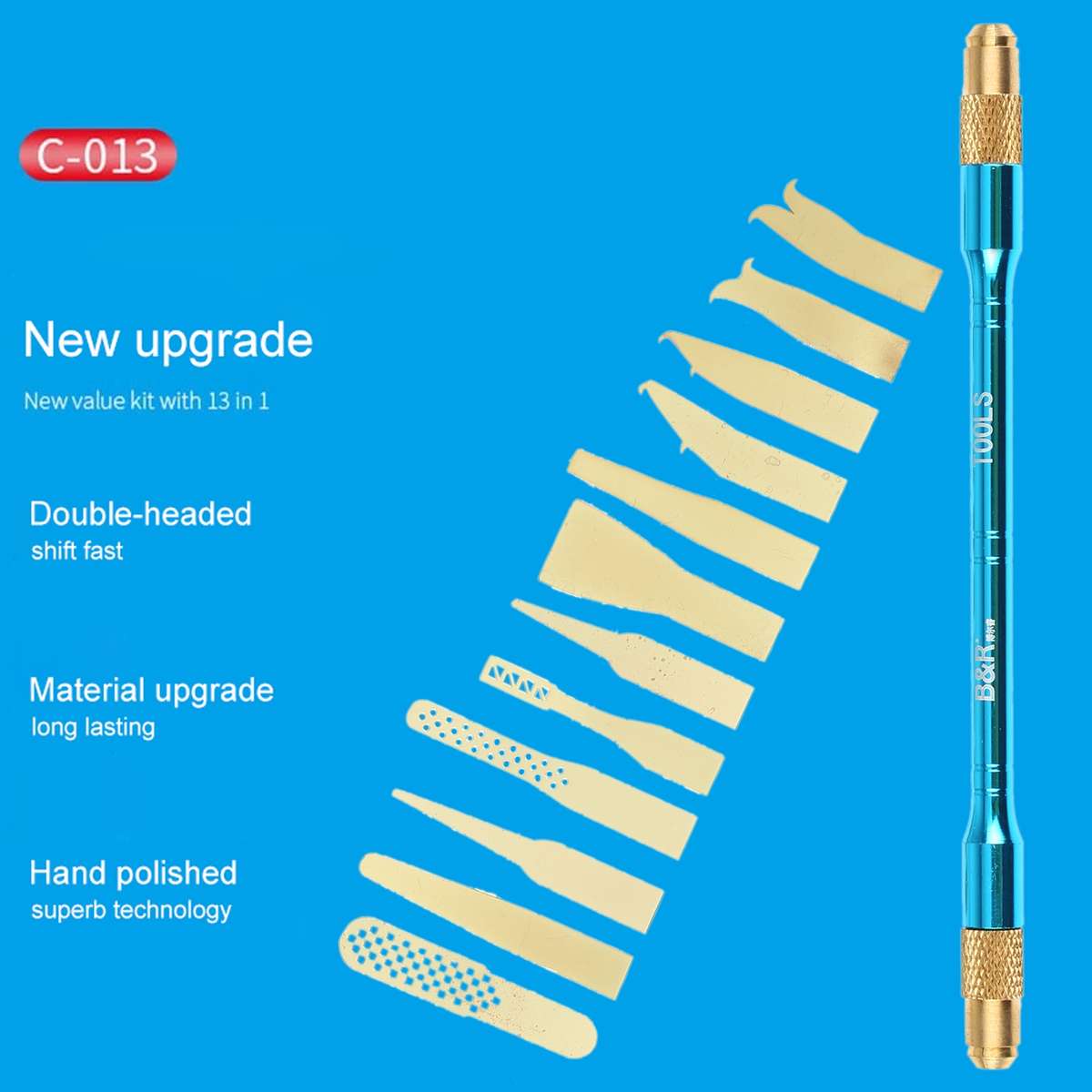 B&R C-013 13 in 1 Multi-Function CPU Glue Disassemble Knife Set