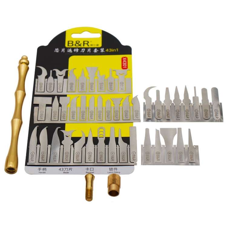 B&R X4301 43 in 1 Multi-Function CPU Glue Disassemble Knife Set