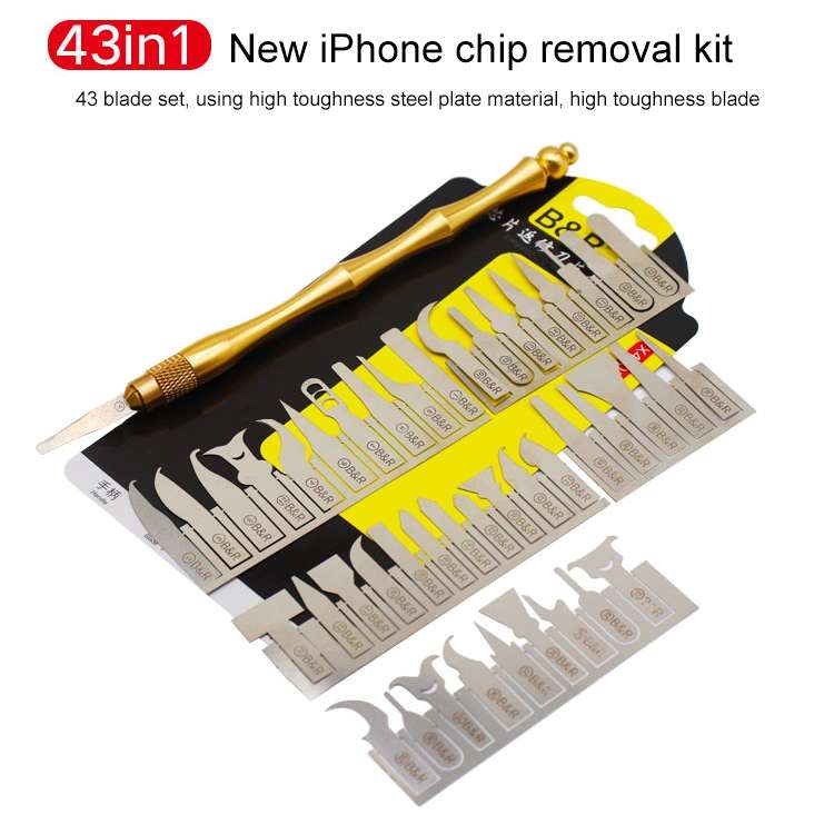 B&R X4301 43 in 1 Multi-Function CPU Glue Disassemble Knife Set
