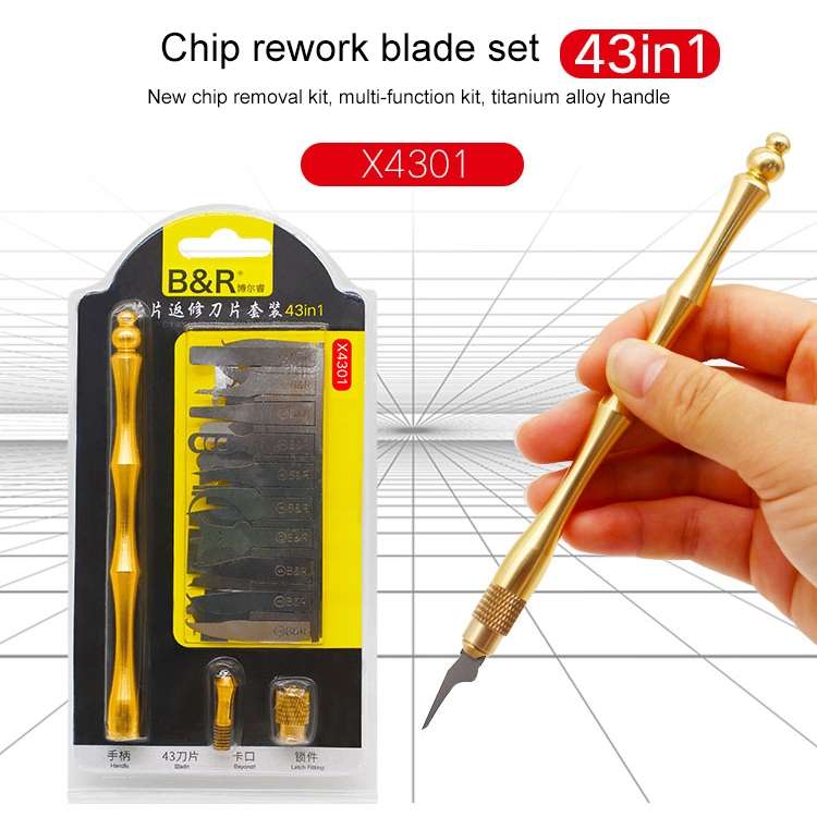 B&R X4301 43 in 1 Multi-Function CPU Glue Disassemble Knife Set