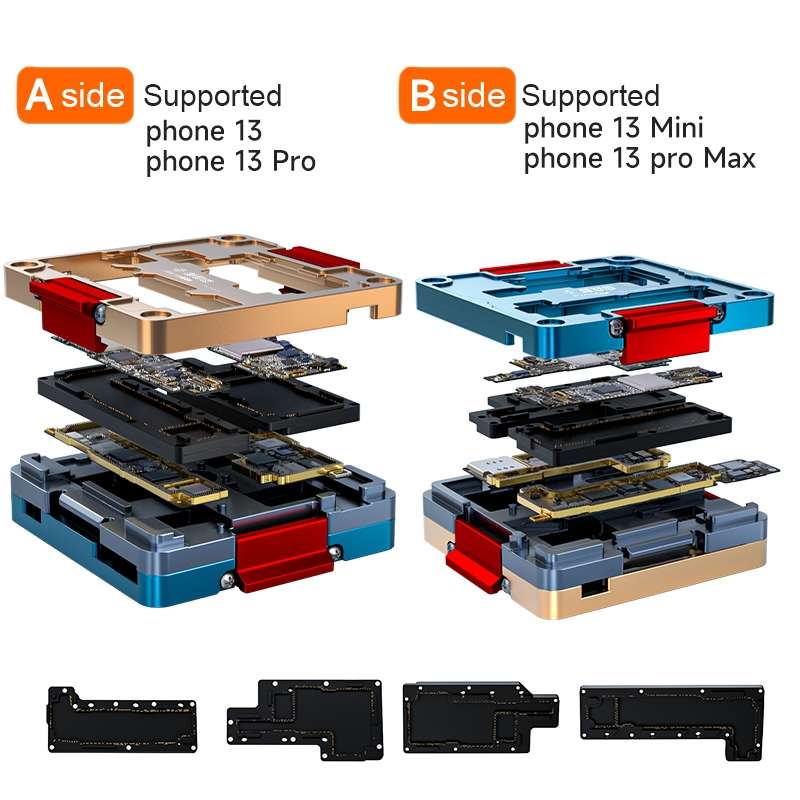 FIX-13 Layered Test Frame Motherboard Test Stand Fixture For iPhone 13 / 13 mini / 13 Pro / 13 Pro M