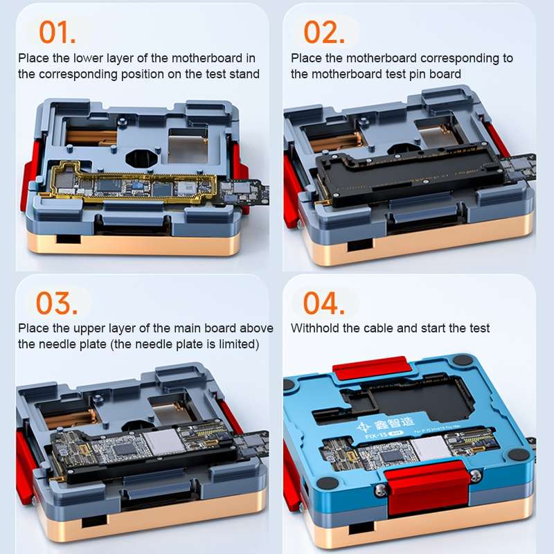 FIX-13 Layered Test Frame Motherboard Test Stand Fixture For iPhone 13 / 13 mini / 13 Pro / 13 Pro M