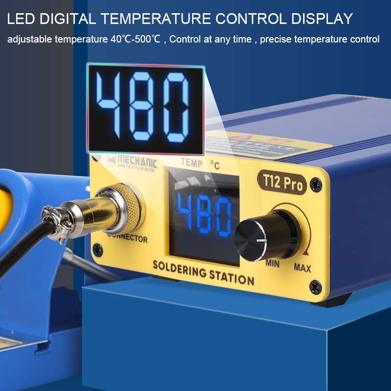 Mechanic T12 Pro Intelligent Anti-static Digital Heating Solder Station, EU Plug